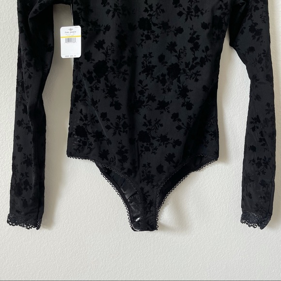 Free People Intimately Babes in Bandeaus Black Lace Bodysuit M - Picture 14 of 16